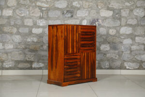 Striped Sheesham Cabinet