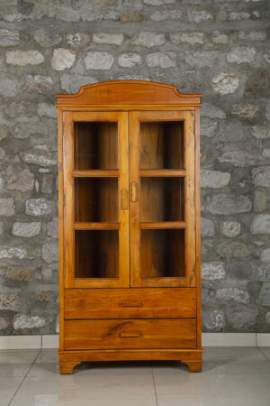 Glassy Teak Crockery Unit