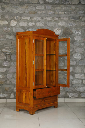 Glassy Teak Crockery Unit